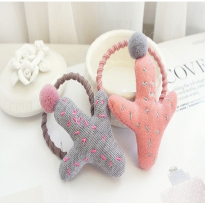 Environmental protection colorful fabric Cute cactus hair bands